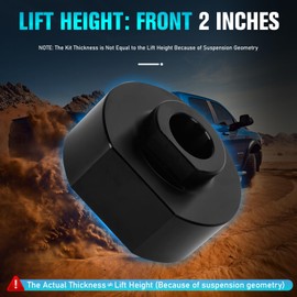 Autsurles 2"" Front Leveling Kit for 4WD 1983-1996 Ford Ranger / 1980-1996 Ford Bronco / 1991-1994 Ford Explorer, Front Lift Spacers with 5/8"" Stud Extenders, XALLK038FK