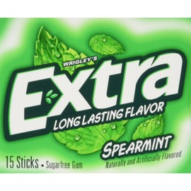 Wrigley's Sugar Free Gum, Extra Spearmint,20 count,15 sticks each
