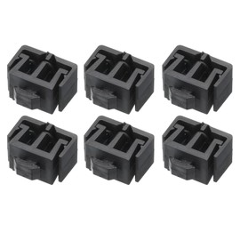 QUARKZMAN 6 x Dual Slot Flat Cable Clamp 6.6 mm Hole Diameter Wire Holder ABS for 30 Series European Standard Aluminium Extrusion Black