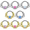 Piercingfaktor Piercing, Universal Clicker Shield Ring, Septum, Nose Piercing, Lip,