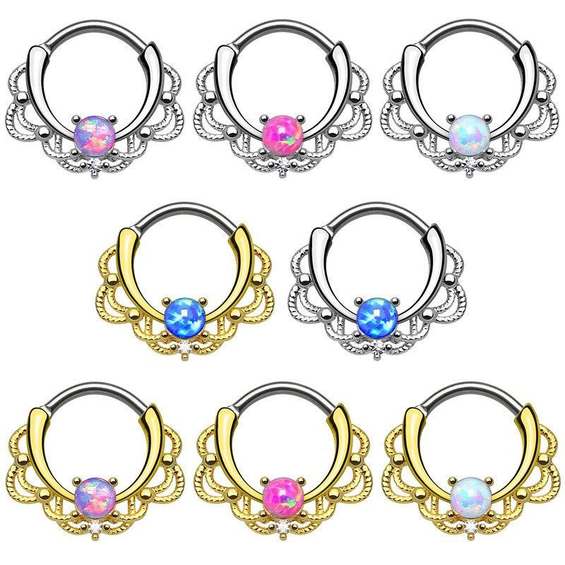 Piercingfaktor Piercing, Universal Clicker Shield Ring, Septum, Nose Piercing, Lip,