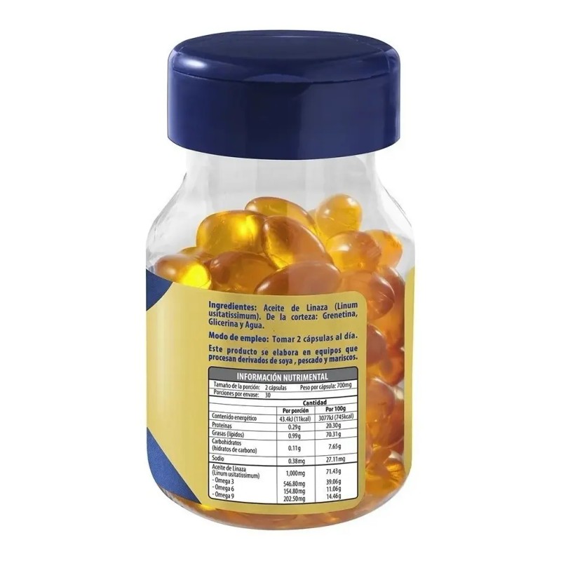 Omega Naturagel Aceite Pescado Linaza Oliva Sabor Cápsulas