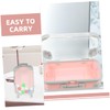 Garneck 2pcs Mini Plastic Suitcase Makeup Box - Portable Hard