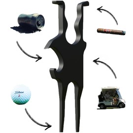 Chasefun 3-in-1 Golf Multi-Tool Metal- Heavy Duty Magnetic Golf Cart Holder Ball Marker & Bottle Opener | Premium Zinc-Aluminum Alloy