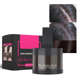 Hairline Powder, Root Touch Up Powder, Root Cover Up Hairline Powder Quickly Cover Hairline for Thinning Hair, Eyebrows & Beard Line, Waterproof Hair Root Colour Touch Up for Women & Men (Dark Brown)