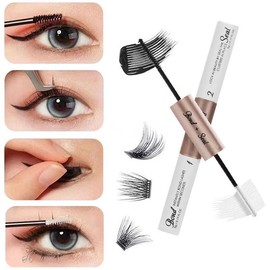 2 in 1 Bond and Seal/Lock Dual-Ended Eyelash Glue for DIY Eyelash Extensios Long Lasting Waterproof Spiral Brush Lashes Makeup Cosmetic Lash Extensions Eyelash Extensions