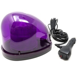 Alteed Streamlined LED Rotating Light Patrol Lamp 7-Pattern Emission 12V/24V for Cars (Purple Emission)