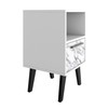 Manhattan Comfort Amsterdam Ultra Modern 1 Drawer Bedroom Nightstand, White