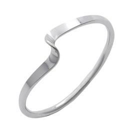 Silverly Women's 925 Sterling Silver Thin Wire "S" Twist Stackable Small Toe Midi Pinky Finger Ring