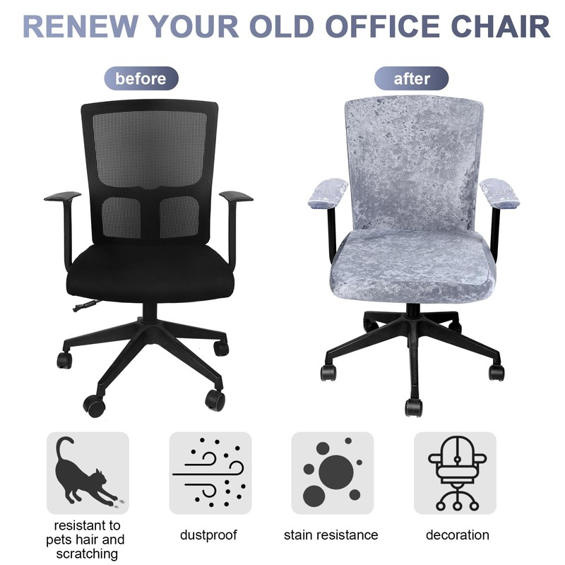 Tallew 4 Pcs Office Chair Covers Set Computer Universal Protective
