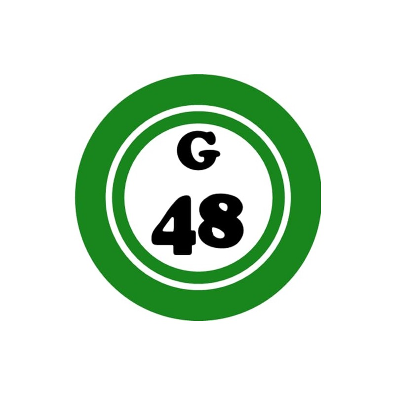 G 48 G48 Bingo Ball - 3 Pack Circle Stickers