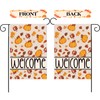 Thanksgiving Garden Flag, Fall Welcome Flag 12 x 18 Double