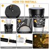 4PCS Solar Powered Operated Outdoor Lawn Lamp Hollow-out Design Sensitive