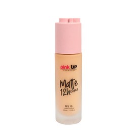PINK UP | Matte cover | Maquillaje Líquido | De Larga Duración | Acabado mate | Controla exceso de brillo | Base de maquillaje | Makeup | Modelo PKMHR300