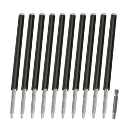 Ypzxola 10-Pack Gutter Screws 7-Inch with Black Ferrule - Rust-Resistant Coated for Secure Gutter Installation & Repair
