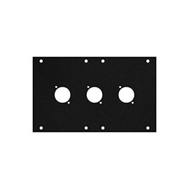 Elite Core ACE-PNL120-3D Black Metal Panel for Full Stage Pocket with 3 D-Series Punch-Outs