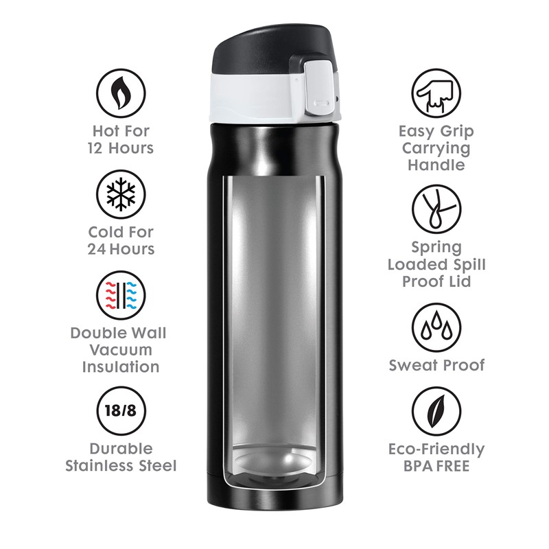 Oggi Thermal water bottle, 17-Ounce, Stainless