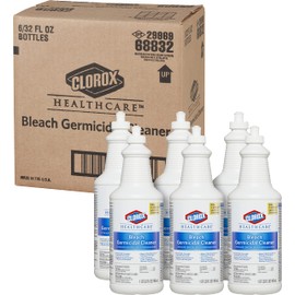 CloroxPro Healthcare Bleach Germicidal Cleaner Pull-Top, Healthcare Cleaning and Industrial Cleaning, 32 Ounces (Pack of 6) - 68832