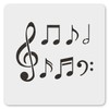 MAGJUCHE Music Notes Stencil 6 Inches, Reusable Musical Stencil for