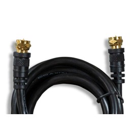 Cablelera ZCTTFDMM-06 RG-6 Coaxial Cable with F Type Screw-On Gold Connector, 6', 18AWG
