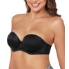 Exclare Women's Push Up Underwire Strapless Multiway Thick Padded Underwire