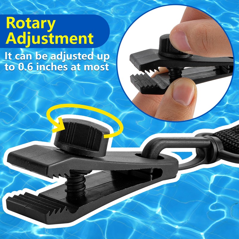codree 24 Pcs Pool Solar Cover Reel Attachment Kit, Inground