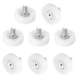 MECCANIXITY Drawer Rollers Nylon Cabinet Drawer Pulley Replacement Wheels Bearing 25mm Drawer Positioning Roller Slide Guides for Furniture Parts Cupboard Wardrobe Pack of 6