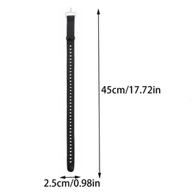 Adjustable Cable Straps with 25 Buckles, Reusable Fastening Cable Ties Rubber Utility Strap with Clip, Hook and Loop Securing Strap for Cable Tidy, Wire Management, Cord Organiser, Black, 18In