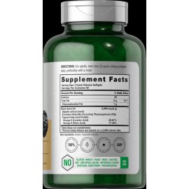 Black Seed Oil 2000mg | 120 Softgel Capsules | Nigella Sativa | by Horbaach