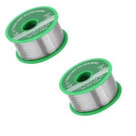 2pcs Solder 1.0mm Lead Free Solder with Rosin Core 20g, Suitable for Repair Electronic and Electrical Welding Components and DIY