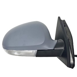 Spieg VW1321121 Passenger Side Mirror for 2006-2010 Volkswagen Passat | Right Side View Mirror Assembly with Power Adjustment Heated Puddle Lamp Manual Fold Turn Signal Light | Paint to Match 7 Pins