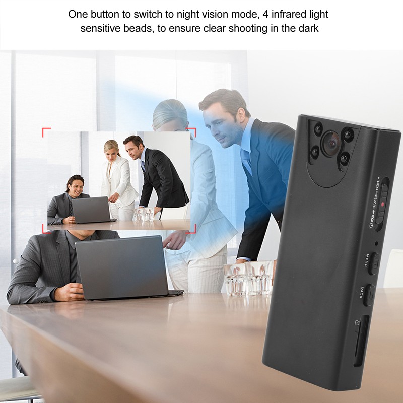 HD 1080P Night Vision Anti Shake Back Clip Sports Camera