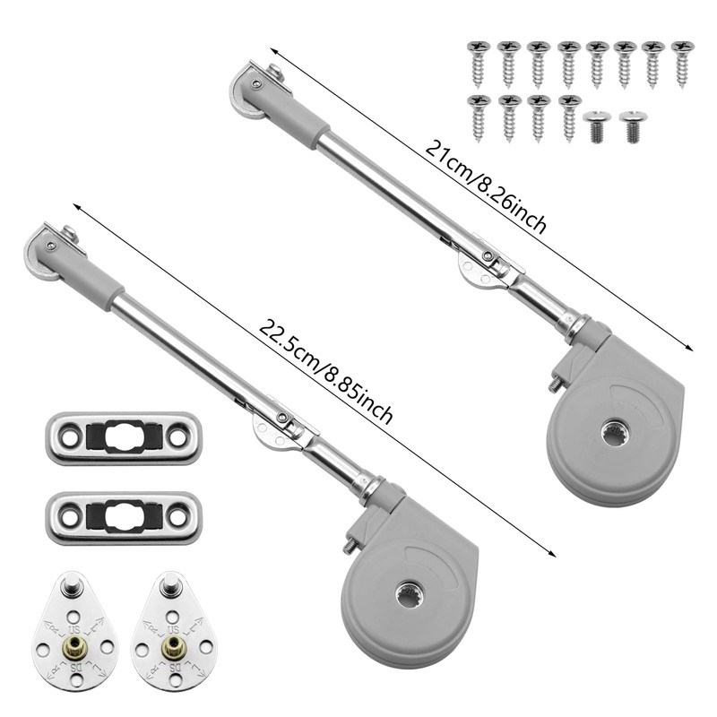 Soft Close Cabinet Lid Hinges with Hydraulic Dampening, 105 Degree