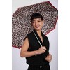 Fulton Minilite Shiny Leopard Print Umbrella, Strong Lightweight Wind Resistant