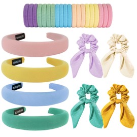 Hair Accessories for Girls Various Hair Bands for Women Bunny Ears Silk Scrunchies 3 types of headbands for Working out, Washing up Face