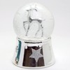 20027 Snow Globe Deer Silver with Silver Base Straight with