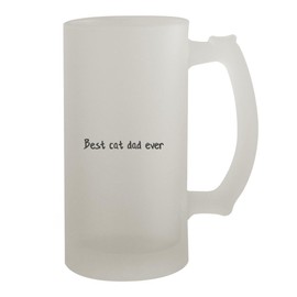 Knick Knack Gifts Best Cat Dad Ever - 16oz Frosted Beer Stein, Frosted
