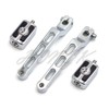 HONGK- Chrome Aluminum Heel/Toe Shift Levers with Skull Shifter Pegs