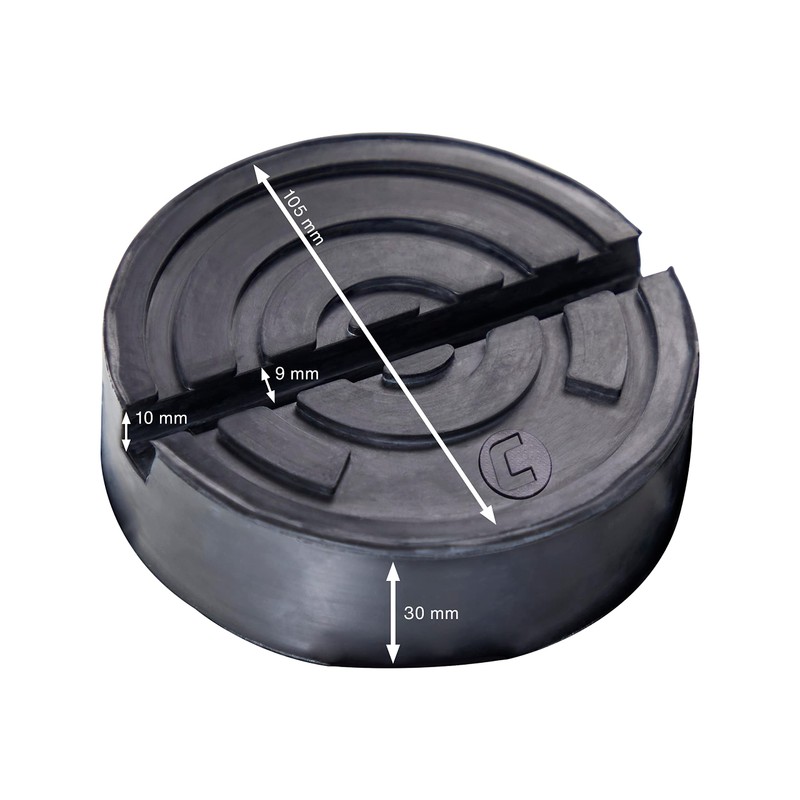 Cartrend Universal Rubber Pad for Jack and Lift, Flat Plate,