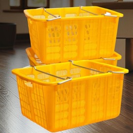 Domestic plastic box carrying box square basket No. 1 5 pieces No. 1 5 handles