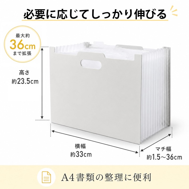 JLPESEAES Document Organizer, File Document File, A4, 13 Pockets, Thick