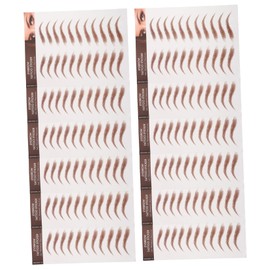 Outanaya 12sheets Eyebrow Stickers Eyebrow Easy Peel off Fake Eye Makeup Supplies