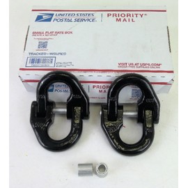 AutoHauler Supply 1/2" G80 Blk Hammerlock Coupling Link Kit for Heavy Duty Truck Safety Chain Tow