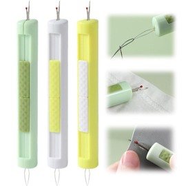 2 In 1 Needle Threader Seam Ripper, Needle Threaders For Hand Sewing, Stitch Ripper, Seam Rippers Sewing and Multifunctional Seam Kit Seam Ripper Tool for Hand Sewing Knitting Craft(3 Pcs)