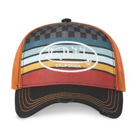 Von Dutch Men's & Women's Adjustable Cap, SUBLI Trucker Cap, Orange/Black/Red/Blue, One Size
