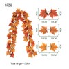 2pc Autumn Maple Leaves Garland, 5.74ft Fall Artificial Hanging Garland