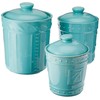 Signature Housewares Sorrento Collection Set of Three Ceramic Stoneware Canisters