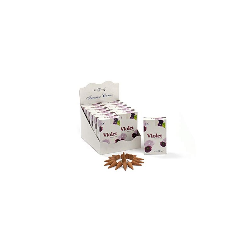 Stamford Violet Incense Cones, 15 Cones x 12 Packs