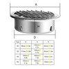 Stainless Steel Air Vents, Metal Round Duct Vent Cover, Ventilation