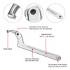 ATNHYING 4 pcs Spanner Wrench Set, Adjustable C Pin Spanner